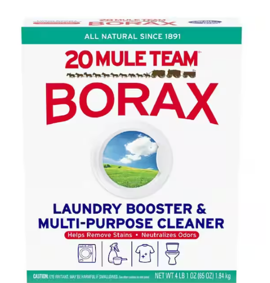 Borax Laundry Booster and Fabric Stain Remover and Multi-Purpose Household Cleaner, 65 oz.