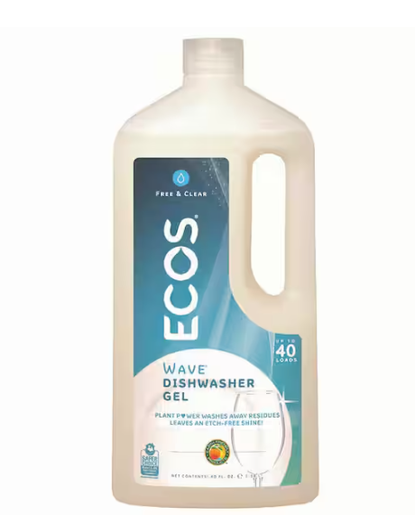 Squeeze Bottle Free and Clear Wave Gel Dishwasher Detergent, 40 oz(2-Pack)
