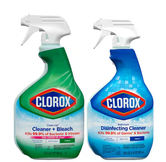 30 oz. Disinfecting Bleach Free Bathroom Cleaner and 32 oz. Clean-Up All-Purpose Cleaner with Bleach Spray Bundle
