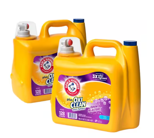 OxiClean Odor Blasters Fresh Burst Liquid Laundry Detergent, 128-Loads,166.5 fl.fl.oz., 2-Pack