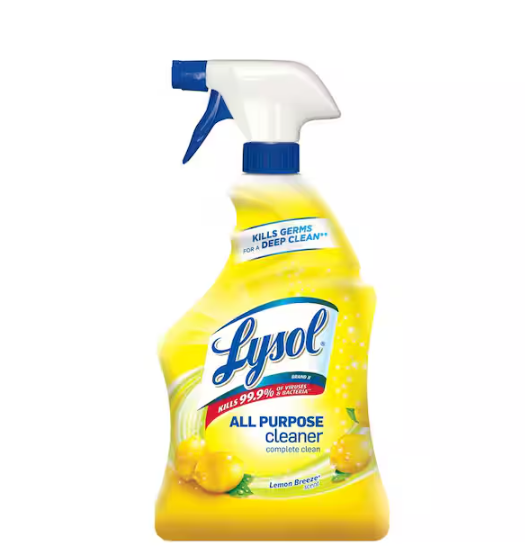 All Purpose Cleaner Spray, Disinfecting Spray, Kitchen & Bathroom Cleaner, Lemon Breeze Scent, 32 Fl oz