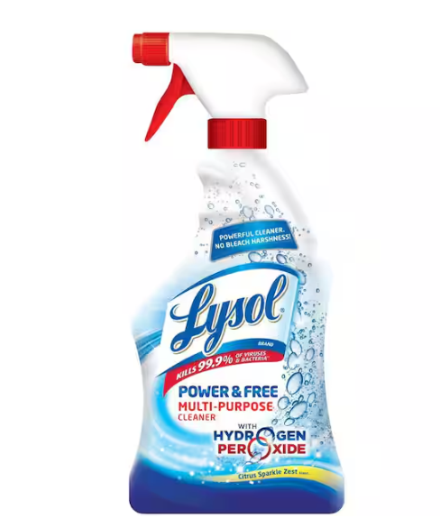 Power and Free 32 oz. Hydrogen Peroxide Citrus Sparkle Zest Scent Disinfecting All-Purpose Cleaner Trigger Spray
