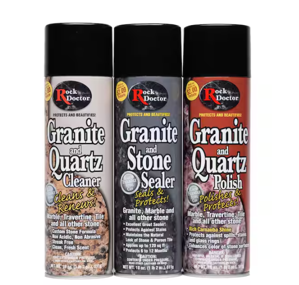 Stone Care System 18 oz. Granite Cleaner, Granite Polish, Granite Sealer (Pack of 3)