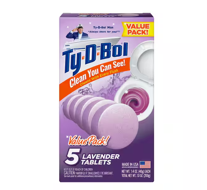 1.4 oz. Lavender Toilet Bowl Cleaning Tablets (5 Tablets)