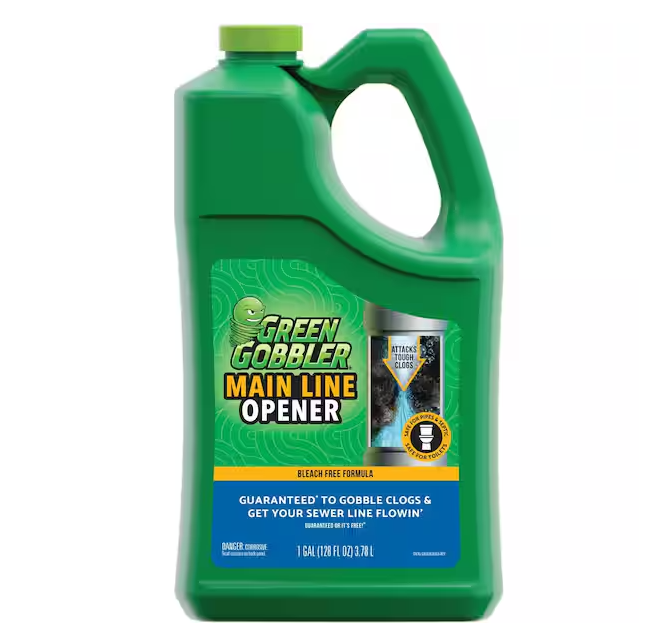 1 Gal. Main Line Opener and Drain Cleaner for Toilet, Tub, Shower and Sink Drains