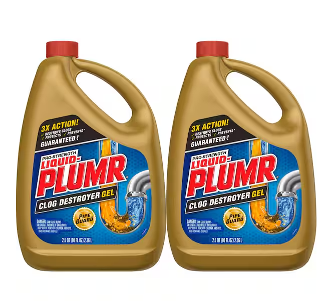 80 oz. Pro Strength Full Clog Destroyer and Drain Cleaner Plus PipeGuard (2-Pack)