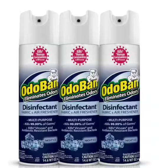 14.6 oz. Night Ice Multi-Purpose Disinfectant Spray, Odor Eliminator, Sanitizer, Fabric and Air Freshener (3-Pack)