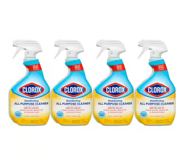 32 oz. Crisp Lemon Scent Bleach Free Disinfecting All-Purpose Cleaner Spray (4-Pack)