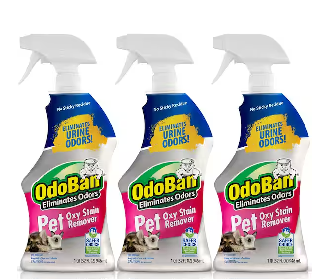 32 oz. Pet Oxy Stain Remover, Oxygen Activated Hydrogen Peroxide Pet Stain Remover for Carpet and Fabric (3-Pack)