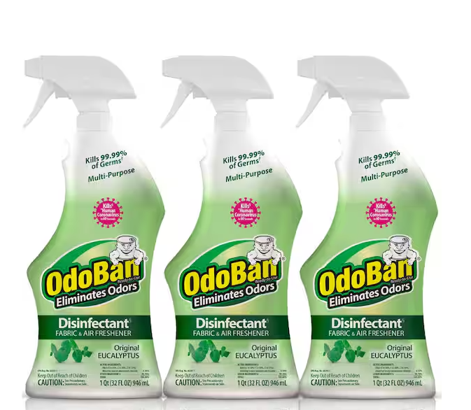 32 oz. Eucalyptus Multi-Purpose Disinfectant Spray, Odor Eliminator, Sanitizer, Fabric Freshener, Mold Control (3-Pack)