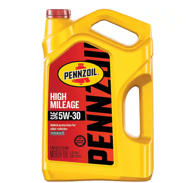 High Mileage SAE 5W-30 Synthetic Blend Motor Oil 5 Qt