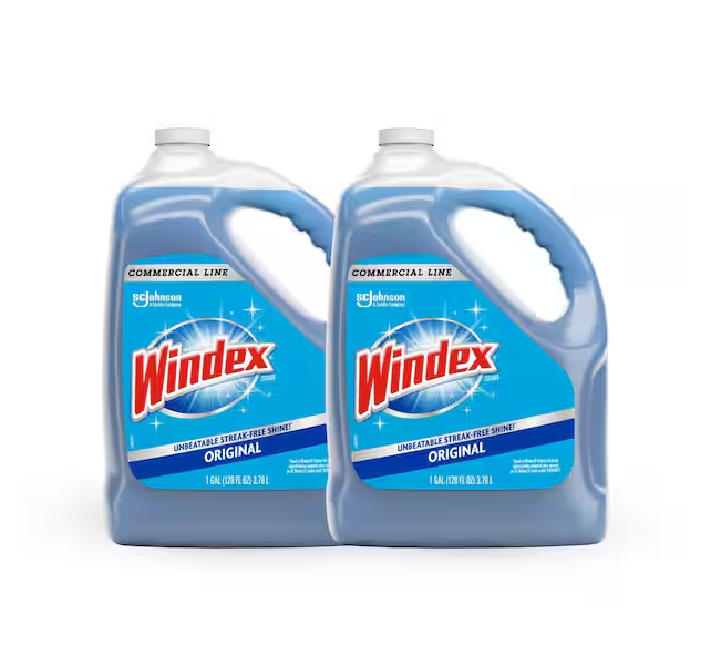 2-Pack Combo 128 oz. Commercial Original Glass Cleaner Refill