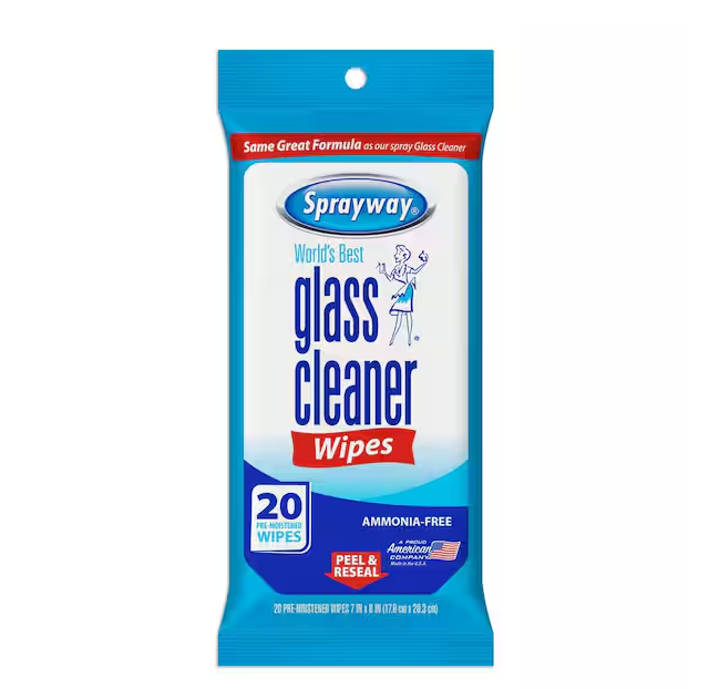 Glass Cleaner Wipes (20-Count, 3-Pack)