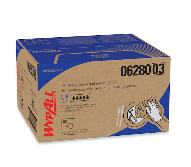 X80 Foodservice Towel Kimfresh Antimicrobial Hydroknit 12 1/2 x 23 1/2 (150 Sheets per Carton)