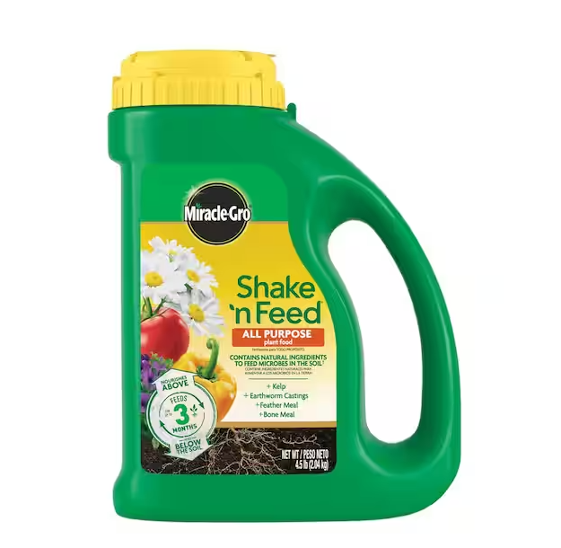 Shake N Feed All Purpose Plant Food 4.5 lbs. For In-Ground and Container Plants, Feeds up to 3-Months, Dry Fertilizer