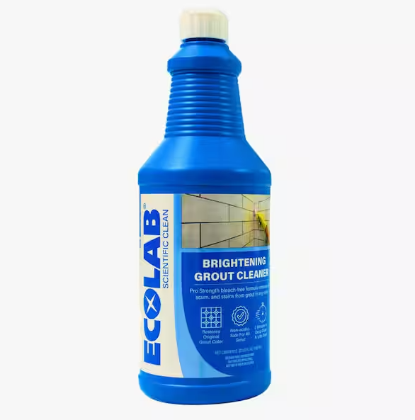 32 oz. Brightening Grout Cleaner, Acid-Free Pro Strength Formula, Deep Clean and Lifts Stains, Safe on All Grout Colors