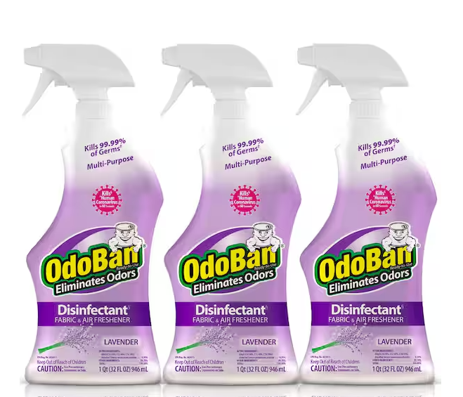 32 oz. Lavender Multi-Purpose Disinfectant Spray, Odor Eliminator, Sanitizer, Fabric Freshener, Mold Control (3-Pack)