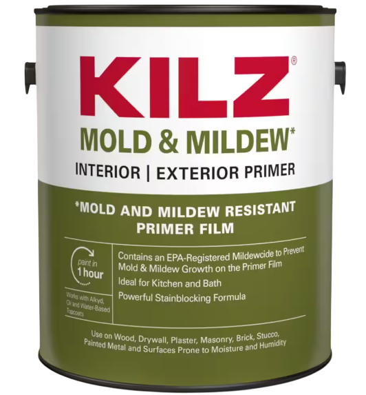 Mold and Mildew 1 Gal. White Water Based Interior and Exterior Primer, Sealer and Stain-Blocker