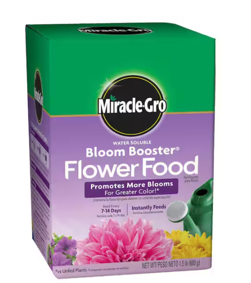 Water Soluble Bloom Booster Flower Food 1.5 lbs. for Annual, Perennial, Container and In-Ground Flowers, Dry Fertilizer