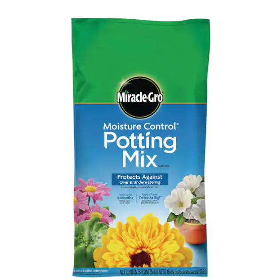 Moisture Control Potting Mix 16 qt. For Container Plants, Protects Against Over- and Under-Watering