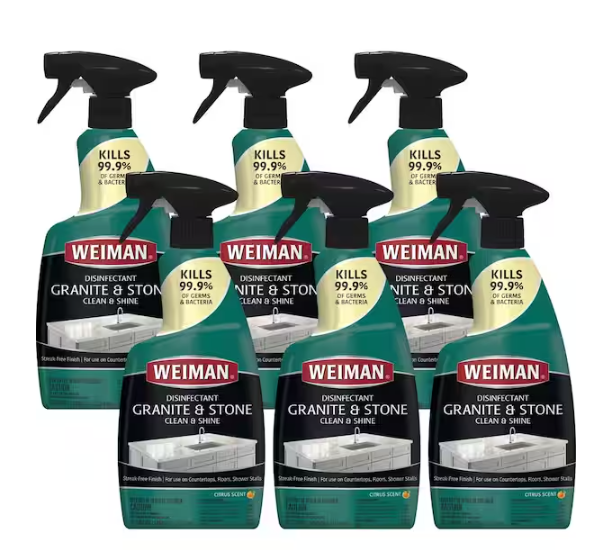 24 oz. Granite and Stone Disinfectant Countertop Cleaner and Countertop Polish Spray (6-Pack)
