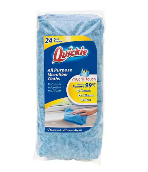 14 in. x 14 in. Microfiber Cloth Towels (24-Pack)